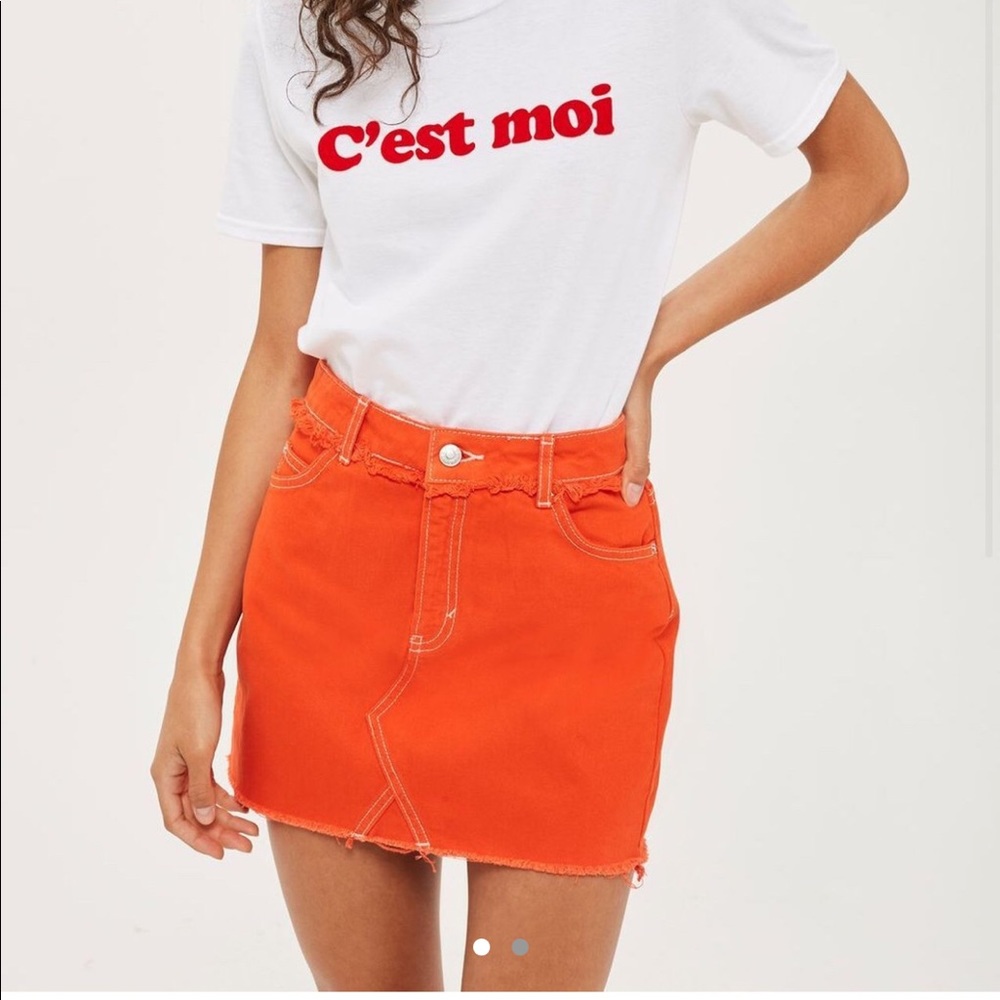 TOPSHOP MOTO denim mini skirt